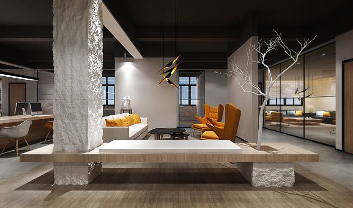 辦公室接待區(qū)裝修小技巧，打造人性化辦公空間(圖3)